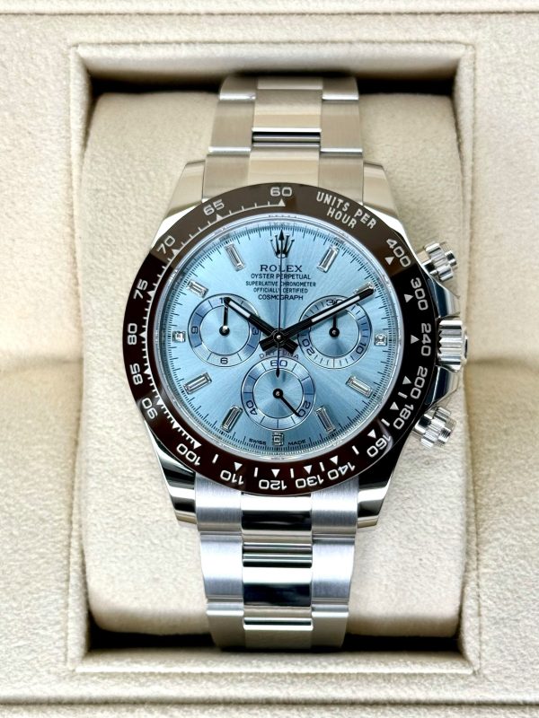 2023 Rolex Daytona 40mm 116506 Platinum Ice Blue Diamond Dial (Unworn) (No. 3 of 5) for sale