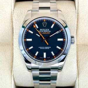 2014 Rolex Milgauss 40mm 116400GV Stainless Steel Black Dial for sale