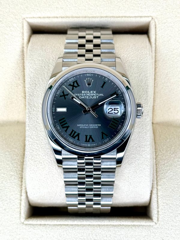 2023 Rolex Datejust 36mm 126200 Stainless Steel Jubilee Wimbeldon Dial for sale