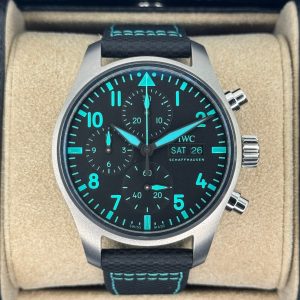 2024 IWC Pilot’s Chronograph 41mm IW388108 Titanium Black Dial for sale