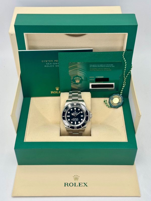 2023 Rolex Deepsea 44mm 136660 Stainless Steel Black Dial for sale