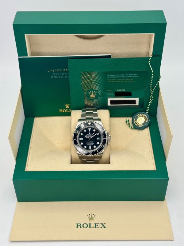 2023 Rolex Deepsea 44mm 136660 Stainless Steel Black Dial for sale