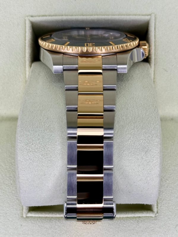 2015 Rolex Submariner 40mm 116613N Two-Tone Black Serti Diamond Dial for sale