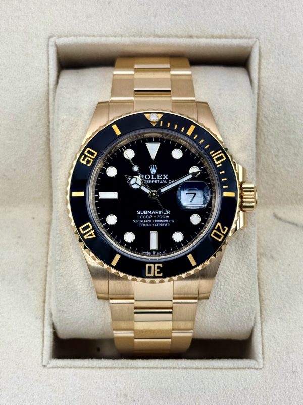 2022 Rolex Submariner 41mm 126618LN Yellow Gold Black Dial for sale