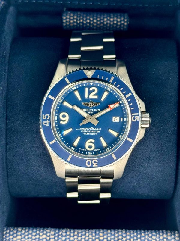 2024 Breitling Superocean 42mm A17366 Stainless Steel Blue Dial for sale