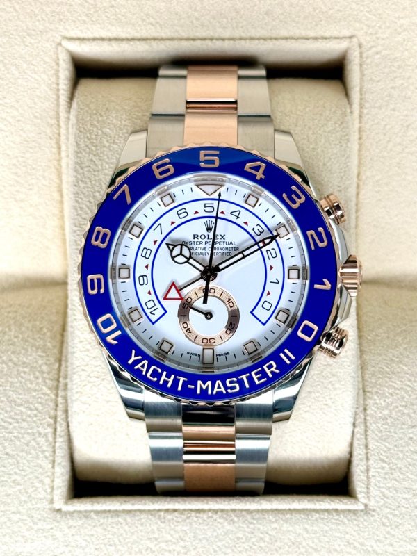 2022 Rolex Yacht-Master II 44mm 116681 Two-Tone White Dial for sale