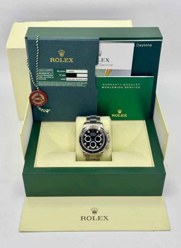 2009 Rolex Daytona 40mm 116509 White Gold Black Diamond Dial for sale
