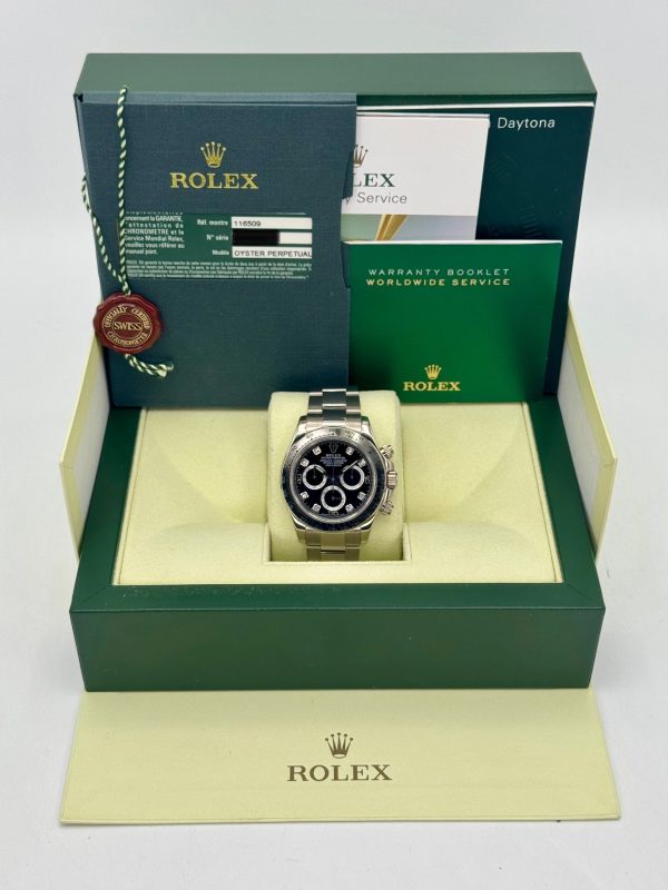 2009 Rolex Daytona 40mm 116509 White Gold Black Diamond Dial for sale