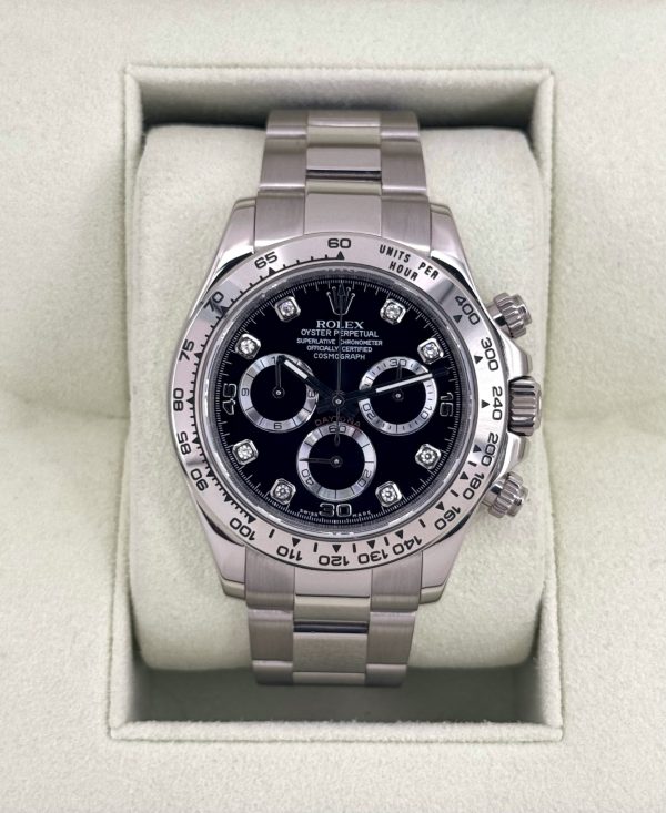 2009 Rolex Daytona 40mm 116509 White Gold Black Diamond Dial for sale