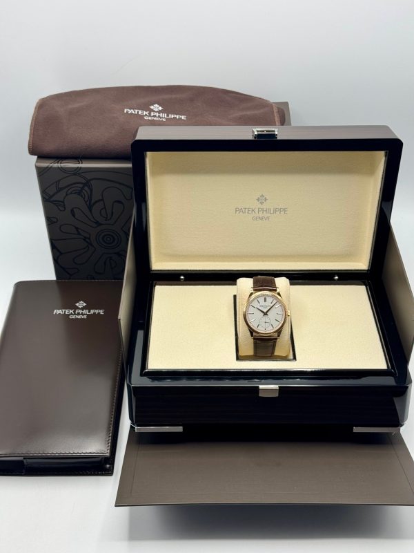 Patek Philippe Calatrava 40mm 6119R Rose Gold White Dial for sale