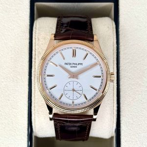 Patek Philippe Calatrava 40mm 6119R Rose Gold White Dial for sale