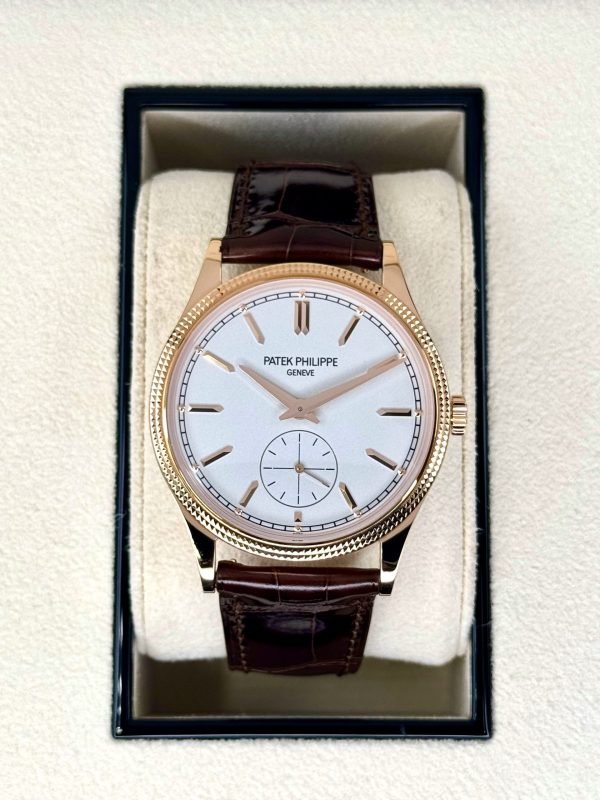 Patek Philippe Calatrava 40mm 6119R Rose Gold White Dial for sale