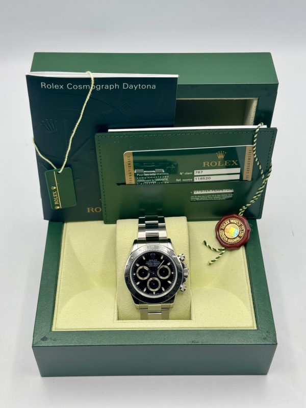 2009 Rolex Daytona 40mm 116520 Stainless Steel Black Dial for sale
