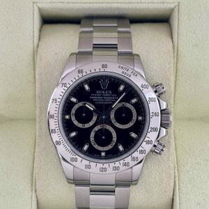 2009 Rolex Daytona 40mm 116520 Stainless Steel Black Dial for sale