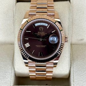 2021 Rolex Day-Date 40mm 228235 Presidential Rose Gold Chocolate Dial for sale