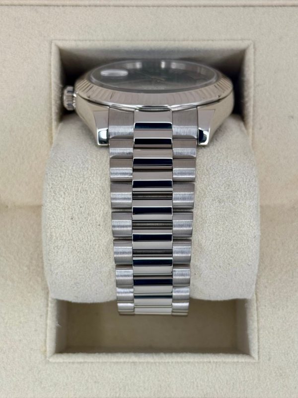 2015 Rolex Day-Date II 41mm 218239 White Gold Presidential Black Dial for sale