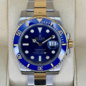 2017 Rolex Submariner “Bluesy” 40mm 116613LB Two-Tone Blue Dial for sale
