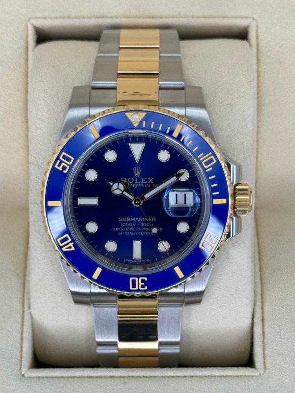 2017 Rolex Submariner “Bluesy” 40mm 116613LB Two-Tone Blue Dial for sale