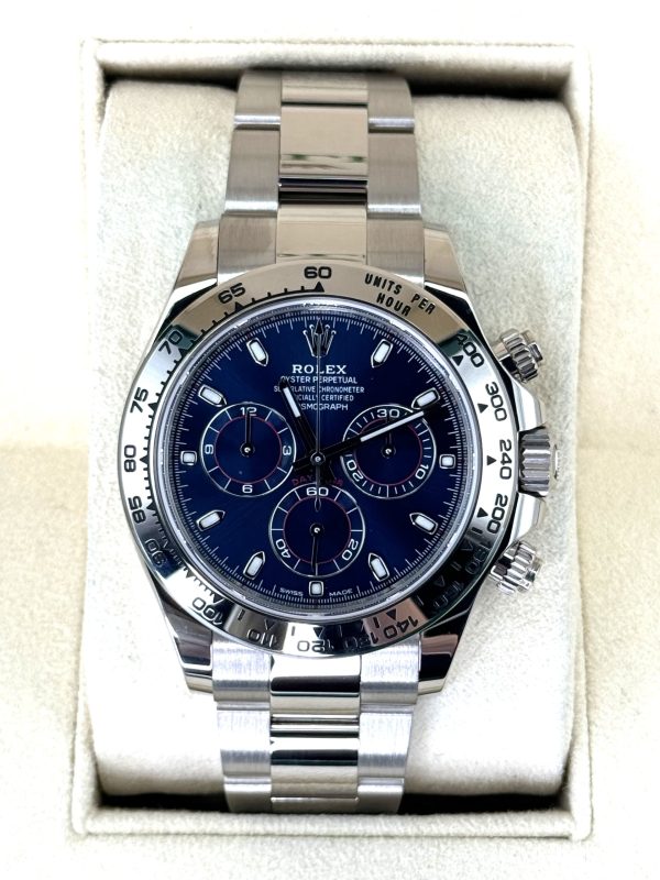2021 Rolex Daytona 40mm 116509 White Gold Blue Dial for sale