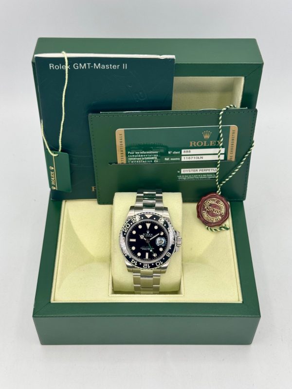 2010 Rolex GMT-Master II 40mm 116710LN Stainless Steel Black Dial (No. 2 of 2) for sale