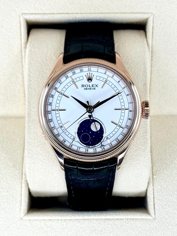 2018 Rolex Cellini Moonphase 39mm 50535 Rose Gold White Dial (No. 2 of 3) for sale
