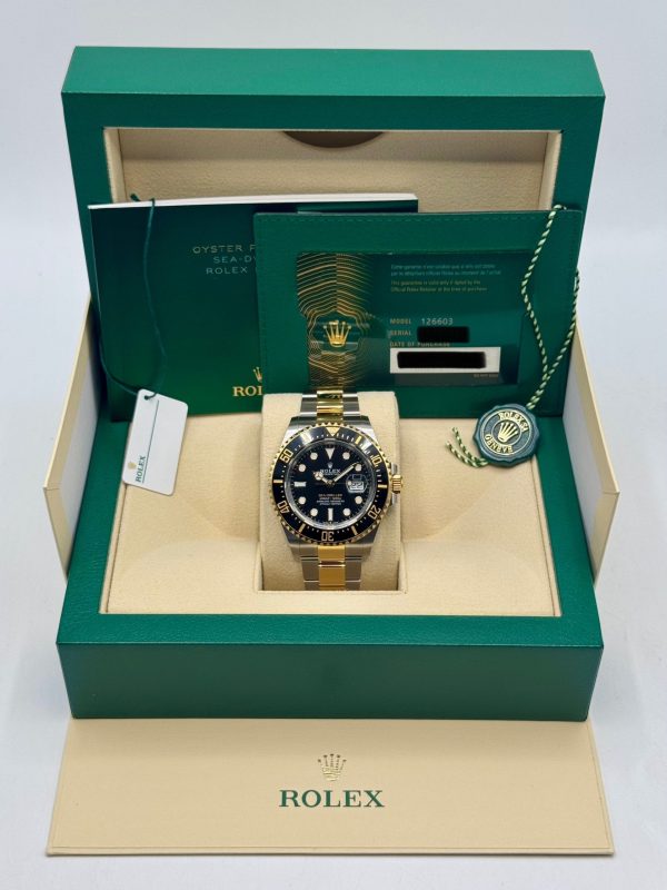 2024 Rolex Sea-Dweller 43mm 126603 Two-Tone Black Dial (Unworn) for sale
