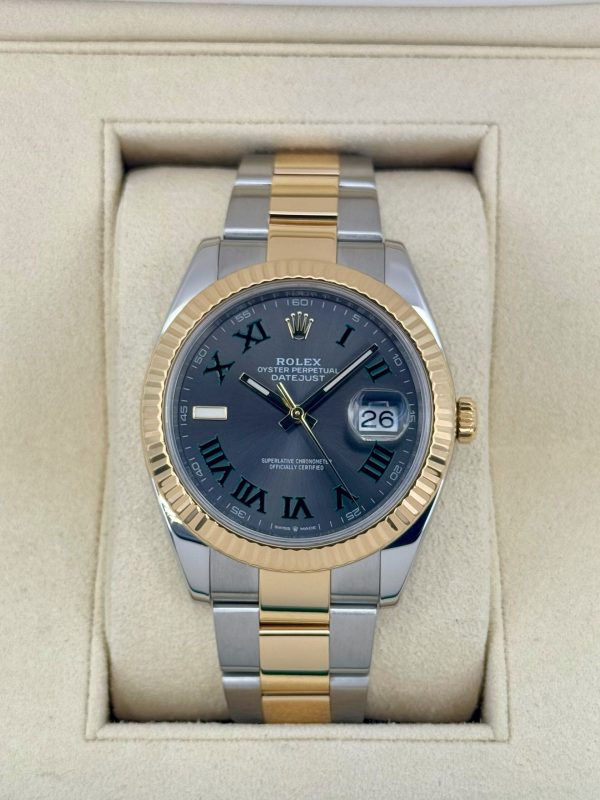 2018 Rolex Datejust 41mm 126333 Two-Tone Oyster Wimbledon Dial for sale