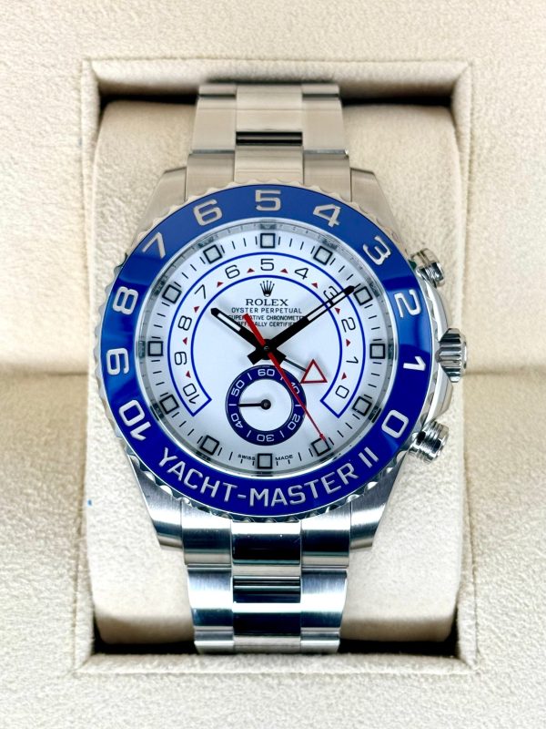 2016 Rolex Yacht-Master II 44mm 116680 Stainless Steel White Dial (No. 1 of 2) for sale