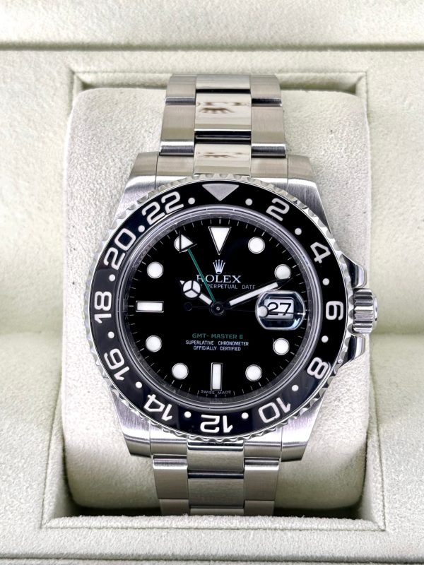 2009 Rolex GMT-Master II 40mm 116710LN Stainless Steel Black Dial (No. 1 of 2) for sale