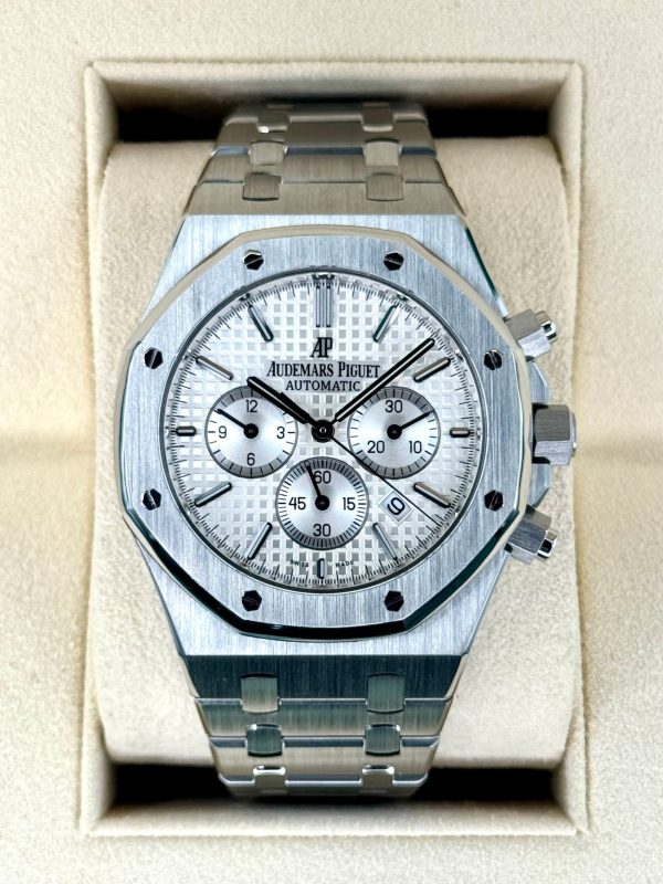 2016 Audemars Piguet Royal Oak Chronograph 41mm 26320ST White Dial for sale