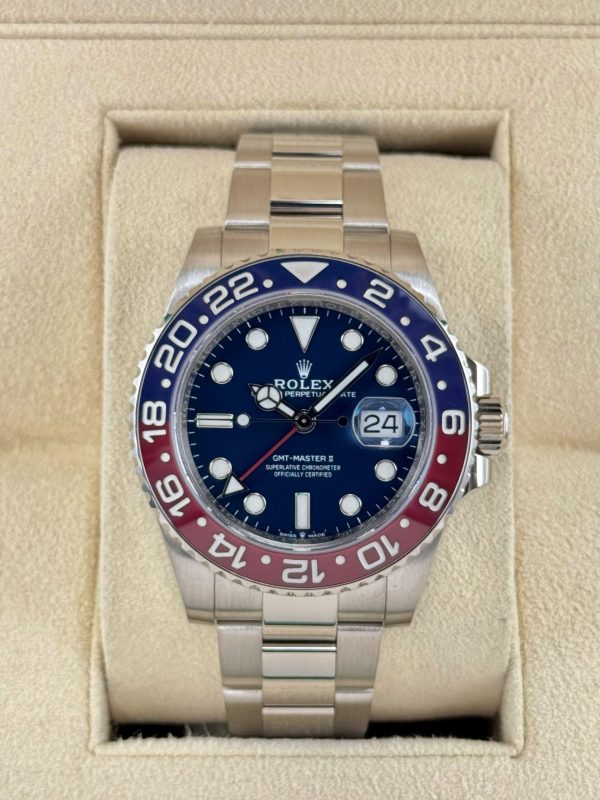 Rolex GMT-Master II “Pepsi” 40mm 126719BLRO White Gold Oyster for sale