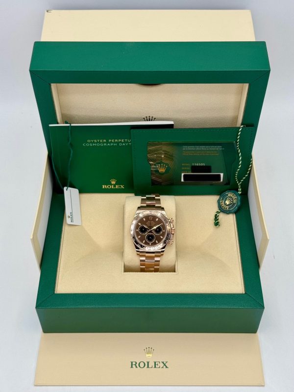 2023 Rolex Daytona 40mm 116505 Rose Gold Chocolate Dial for sale