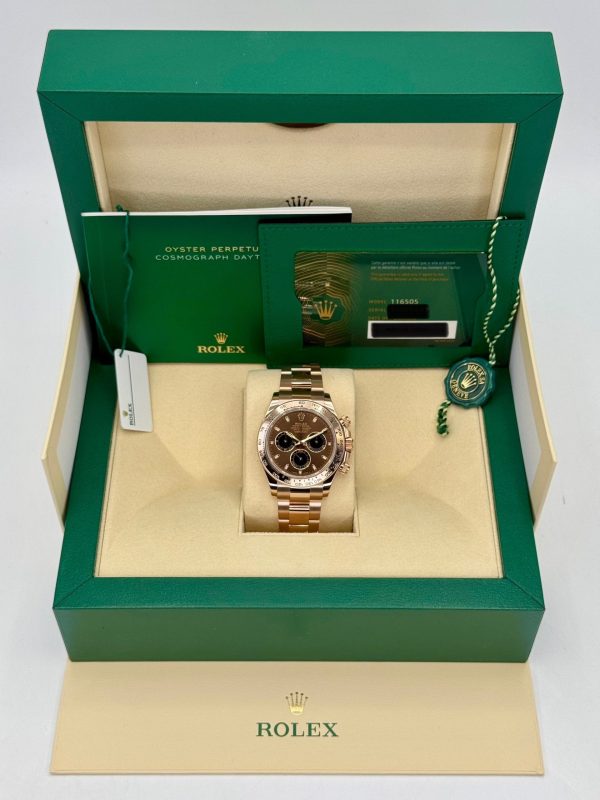 2023 Rolex Daytona 40mm 116505 Rose Gold Chocolate Dial for sale
