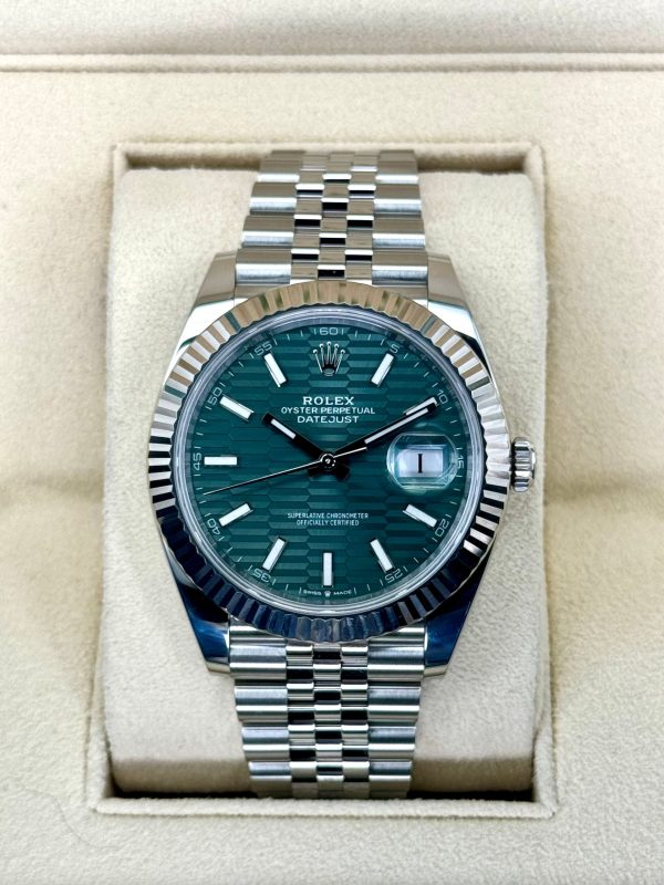 Rolex Datejust 41mm 126334 Jubilee Green Motif Dial (Unworn) for sale