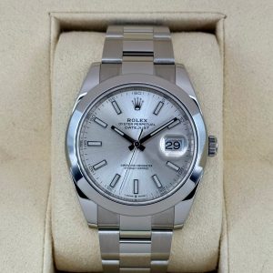 2021 Rolex Datejust 41mm 126300 Stainless Steel Oyster Silver Dial for sale