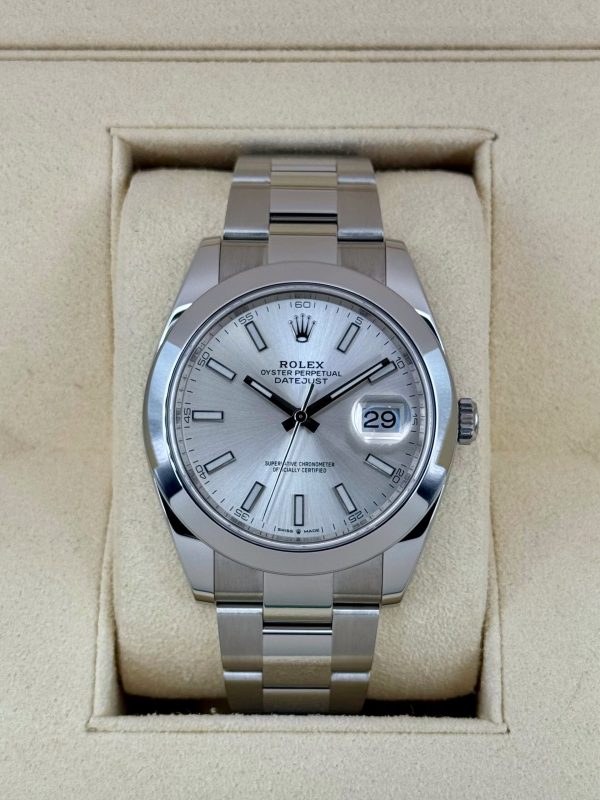 2021 Rolex Datejust 41mm 126300 Stainless Steel Oyster Silver Dial for sale