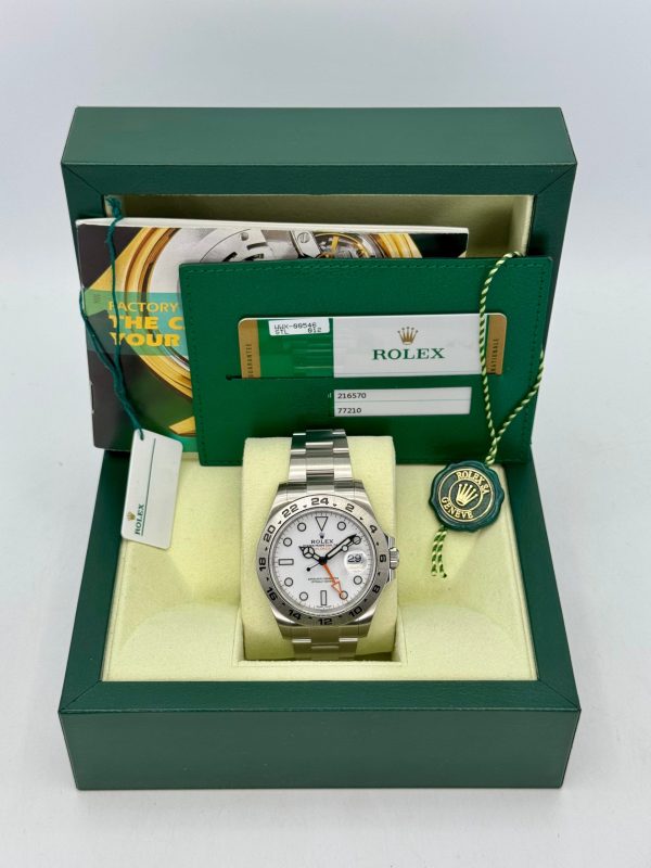 2019 Rolex Explorer II 42mm 216570 Stainless Steel Polar White Dial for sale