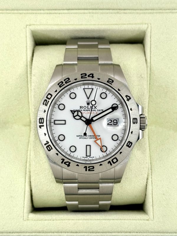 2019 Rolex Explorer II 42mm 216570 Stainless Steel Polar White Dial for sale