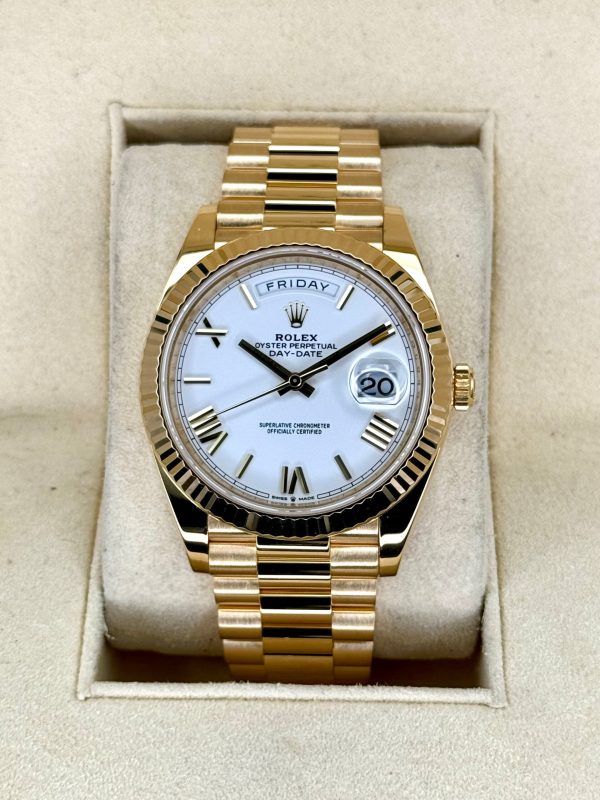2021 Rolex Day-Date 40mm 228238 Presidential White Dial for sale