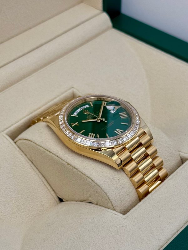 2023 Rolex Day-Date 40mm 228398TBR Presidential Yellow Gold Green Dial for sale