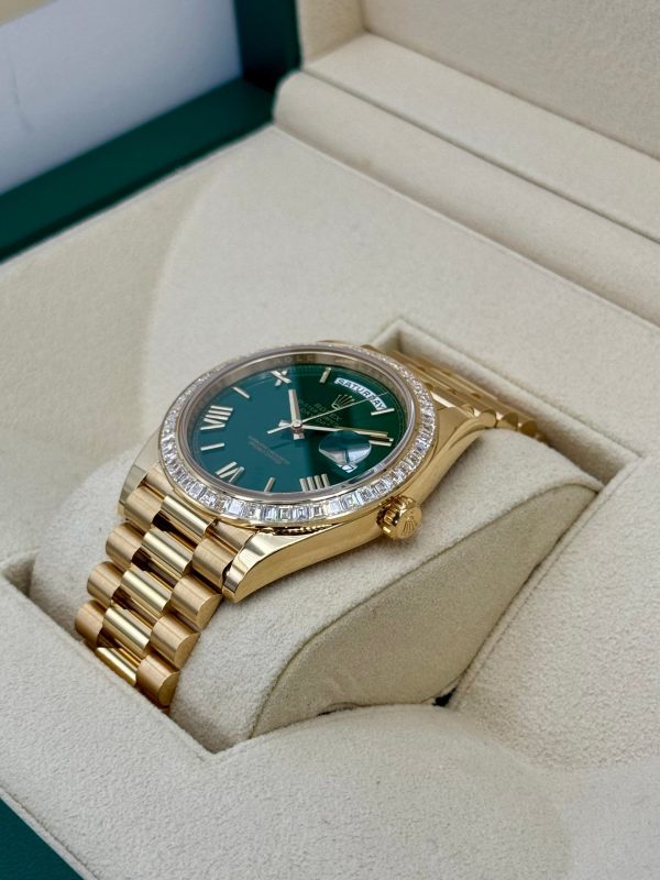 2023 Rolex Day-Date 40mm 228398TBR Presidential Yellow Gold Green Dial for sale