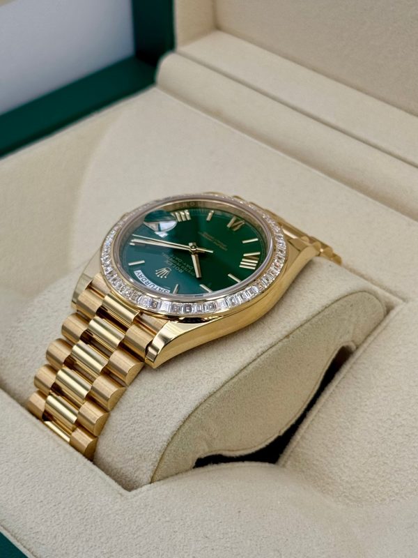 2023 Rolex Day-Date 40mm 228398TBR Presidential Yellow Gold Green Dial for sale