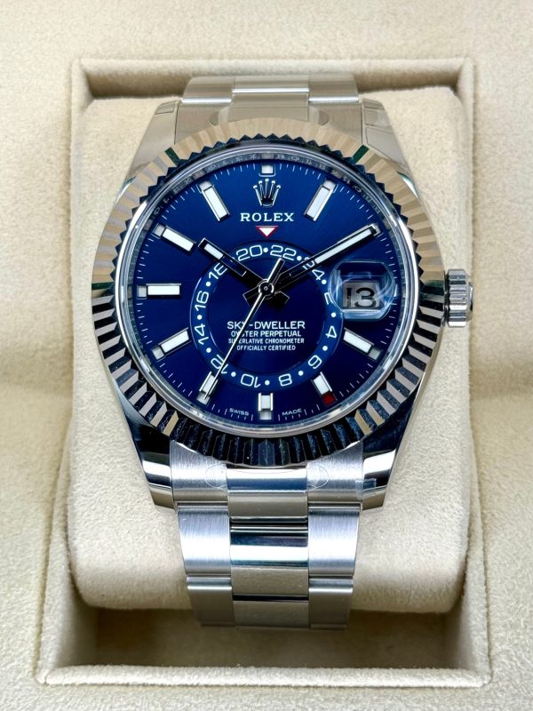 2022 Sky-Dweller 42mm 326934 Stainless Steel Oyster Blue Dial (Unworn) for sale