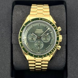 2023 Omega Speedmaster Moonwatch 42mm Moonshine Gold Green Dial for sale
