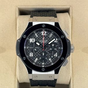 2010 Big Bang Chronograph Steele Ceramic 44mm Stainless Steel Black Dial for sale