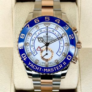 2021 Rolex Yacht-Master II 44mm 116681 Two-Tone White Dial for sale