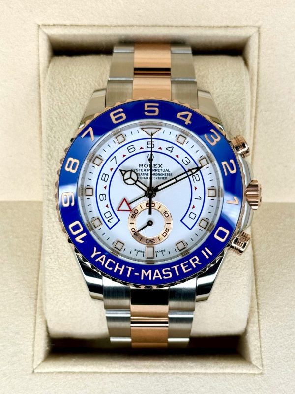 2021 Rolex Yacht-Master II 44mm 116681 Two-Tone White Dial for sale