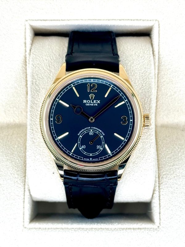2024 Rolex 1908 39mm 52508 Yellow Gold Black Dial (Unworn) (No. 2 of 2) for sale