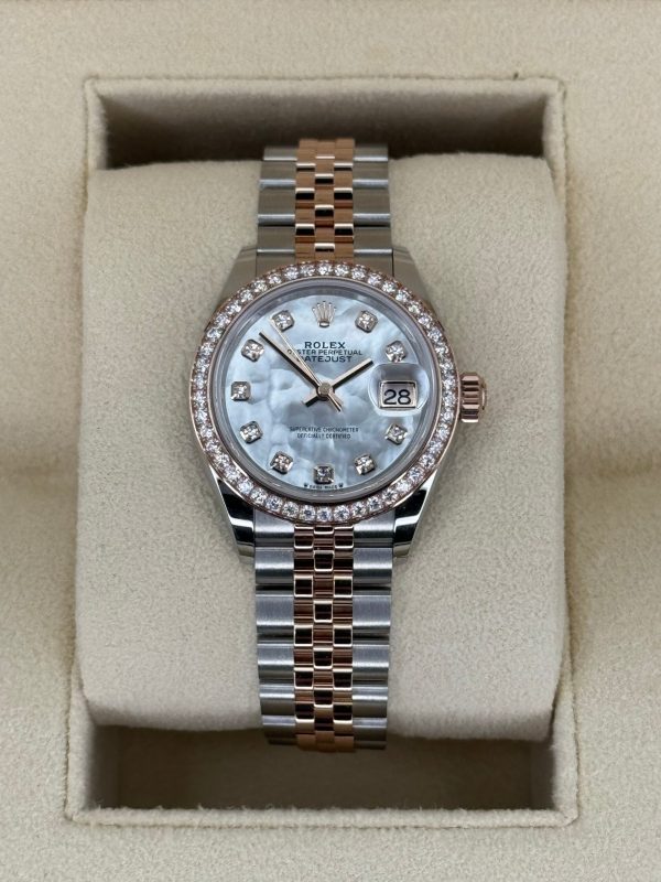2023 Rolex Lady-Datejust 28mm 279381RBR MOP Diamond Dial (Unworn) for sale