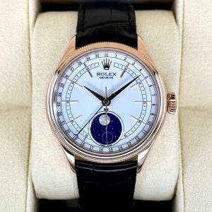 2018 Rolex Cellini Moonphase 39mm 50535 Rose Gold White Dial (No. 3 of 3) for sale